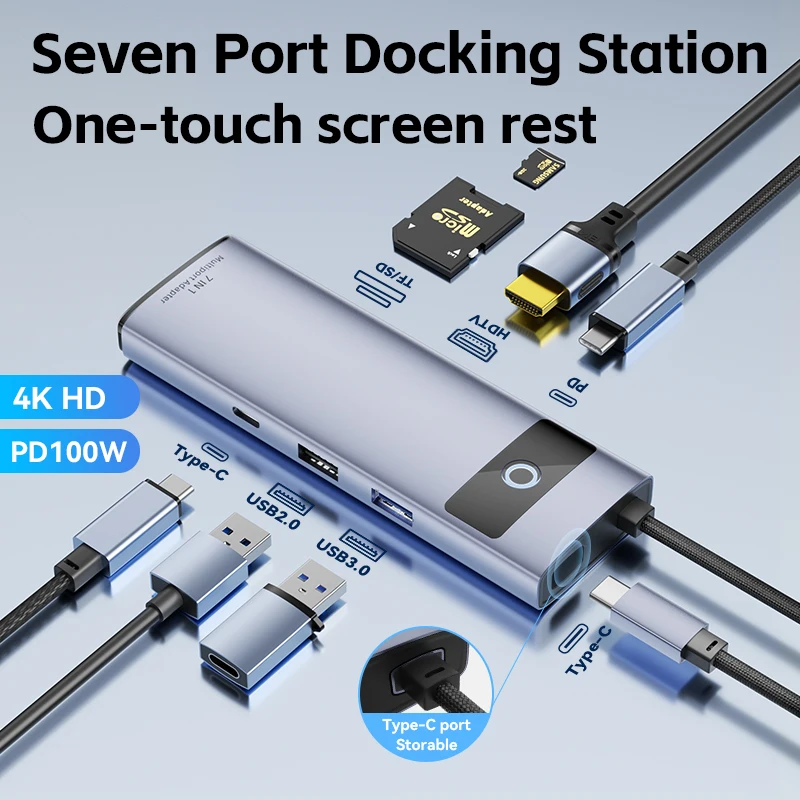 USB 3.0 Hub 3/4 /6/7/8Port USB Hub SplitterPortable USB 3/4/6/7/8-in-1 Adapter Mini Multiport Expander for Desktop Laptop Xbox