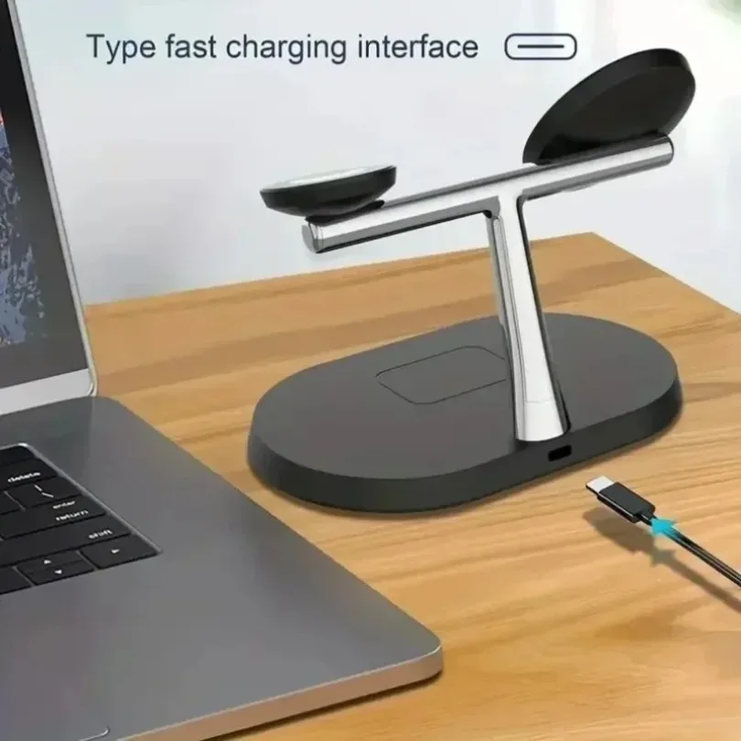 3 in 1 Magnetic Fast Wireless Charger Station Phone Holder For Magsafe iPhone 17 16 15 14 13 12 Pro Samsung Apple/Galaxy Watch 3 in 1 Magnetic Fast Wireless Charger Station Phone Holder For Magsafe iPhone 17 16 15 14 13 12 Pro Samsung Apple/Galaxy Watch
