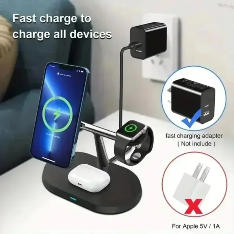 3 in 1 Magnetic Fast Wireless Charger Station Phone Holder For Magsafe iPhone 17 16 15 14 13 12 Pro Samsung Apple/Galaxy Watch 3 in 1 Magnetic Fast Wireless Charger Station Phone Holder For Magsafe iPhone 17 16 15 14 13 12 Pro Samsung Apple/Galaxy Watch