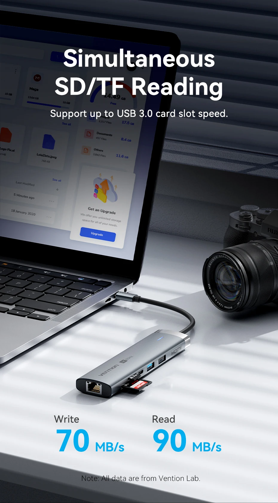 Vention USB C HUB 4K 60Hz Type C to HDMI RJ45 Ethernet PD 100W SD TF for MacBook PC iPad Sumsang PC Tablet Phone USB 3.0 Hub