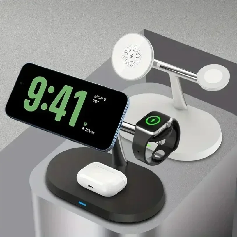 3 In 1 Opansten Magnetic Wireless Charger Stand For iPhone 17 16 15 14 13 12 Pro iWatch 10 9 Airprods 4 3 Fast Charging Station