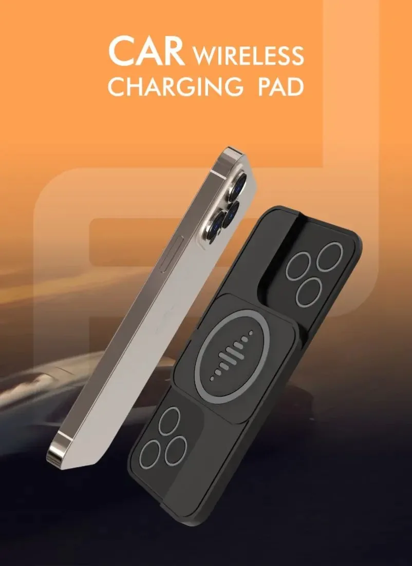 VIKEFON 20W Wireless Charger Car Fast Charger Non Clip Pad For iPhone 17-12 Pro max Samsung Xiaomi AirPods Phone Charging Stand