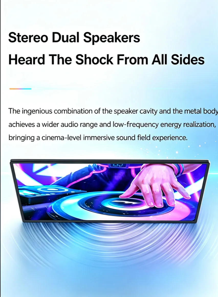 16 inch Portable Monitor Touch Screen 100%sRGB 1200P IPS Screen 300cd HDR Type-C 60Hz Display with VESA for Phone Laptop PC Xbox 16 inch Portable Monitor Touch Screen 100%sRGB 1200P IPS Screen 300cd HDR Type-C 60Hz Display with VESA for Phone Laptop PC Xbox