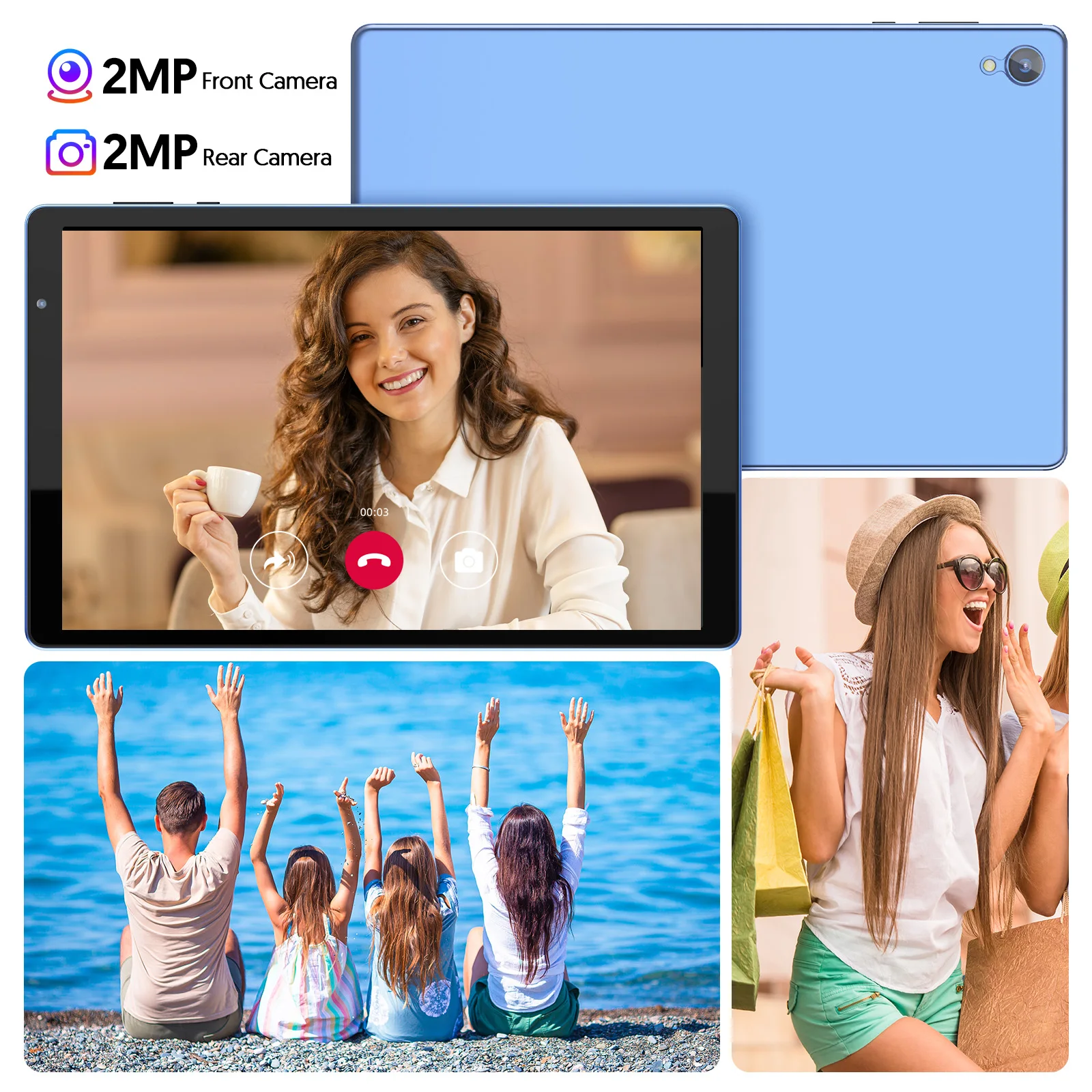 10.1 Inch Android 14 Tablet 4GB RAM (2GB+2GB) 32GB ROM Expandable up to 1TB 1280x800 HD Display 6000mAh Battery A133 Quad-core