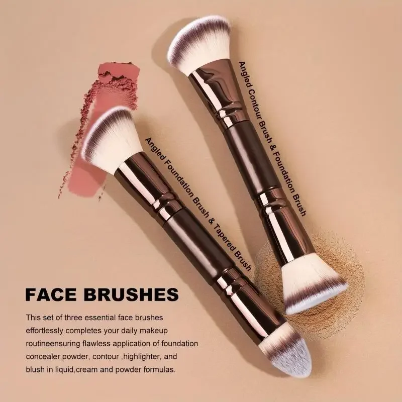 4/5/6/pcs Professional Makeup Brush Set Portable Travel Dual-Ended Multifunctional Makeup Tools Set Foundation Brush Blusher