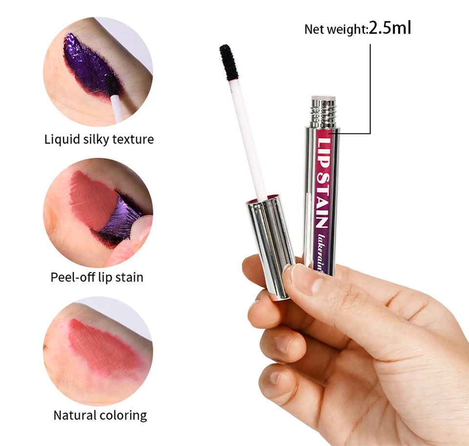 Peel Off Lip Stain Long Wear Tear Away Lip Color Lightweight Pigmented Lip Makeup Natural Shades Suitable For All Skin Tones Daily Non Transfer Lip Cosmetic For Women