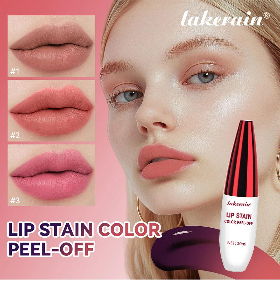 Peel Off Lip Stain Tattoo Tint Long Lasting Waterproof Smudge Transfer Proof Rich Pigment Natural Vivid Lip Color Lightweight Daily Lip Makeup Cosmetic