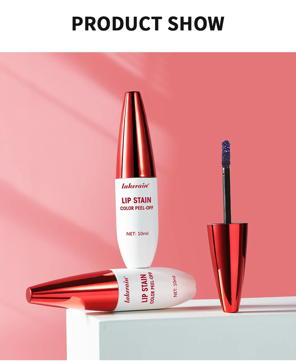 Peel Off Lip Stain Tattoo Tint Long Lasting Waterproof Smudge Transfer Proof Rich Pigment Natural Vivid Lip Color Lightweight Daily Lip Makeup Cosmetic