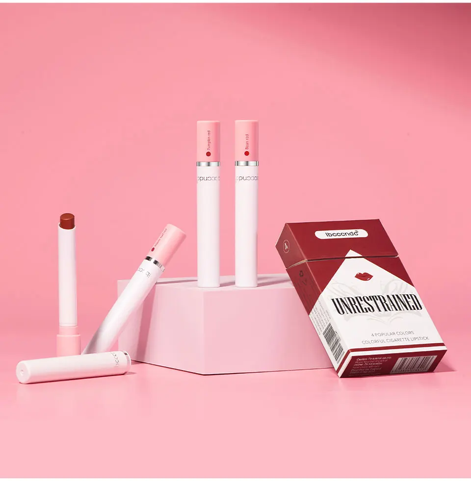4 Colors Cigarette Shaped Lip Gloss Set Matte Velvet High Pigment Waterproof Long Lasting Non Transfer Portable Mini Lip Makeup Cosmetic 4 Colors Cigarette Shaped Lip Gloss Set Matte Velvet High Pigment Waterproof Long Lasting Non Transfer Portable Mini Lip Makeup Cosmetic