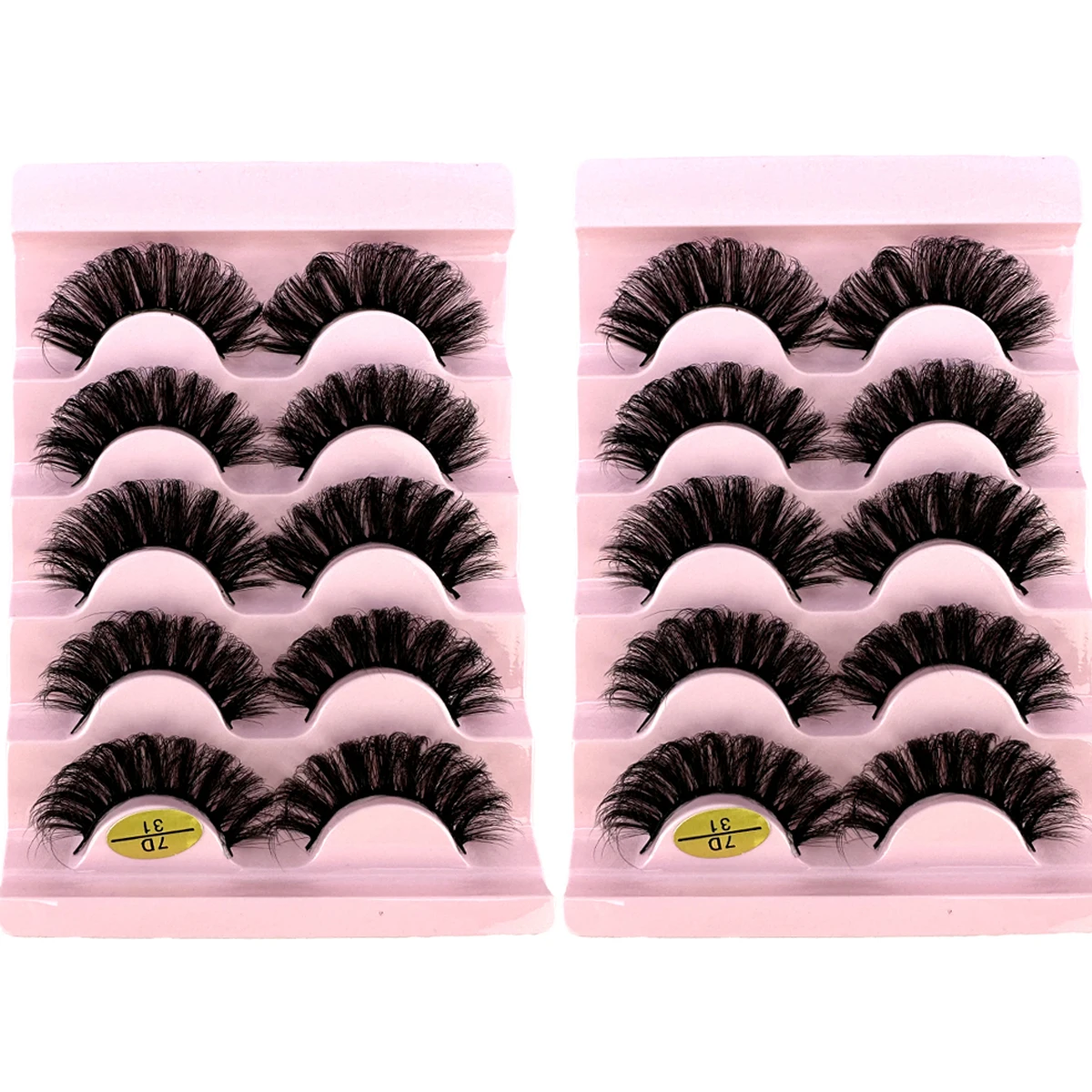 New 10 Pairs (2 Box) Cat Eyelashes Fluffy False Eyelashes Naturally Soft & Thick 9D Faux Mink Eyelashes Enhance Eye Makeup