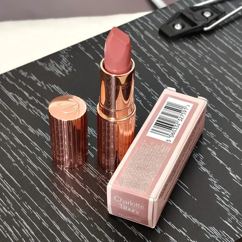 Fashion Charlotte Latest Style 4 Colors Pink Diamond Gold Tube Lipstick & Love Heart Two Color Powder Blusher Tilbury Makeup