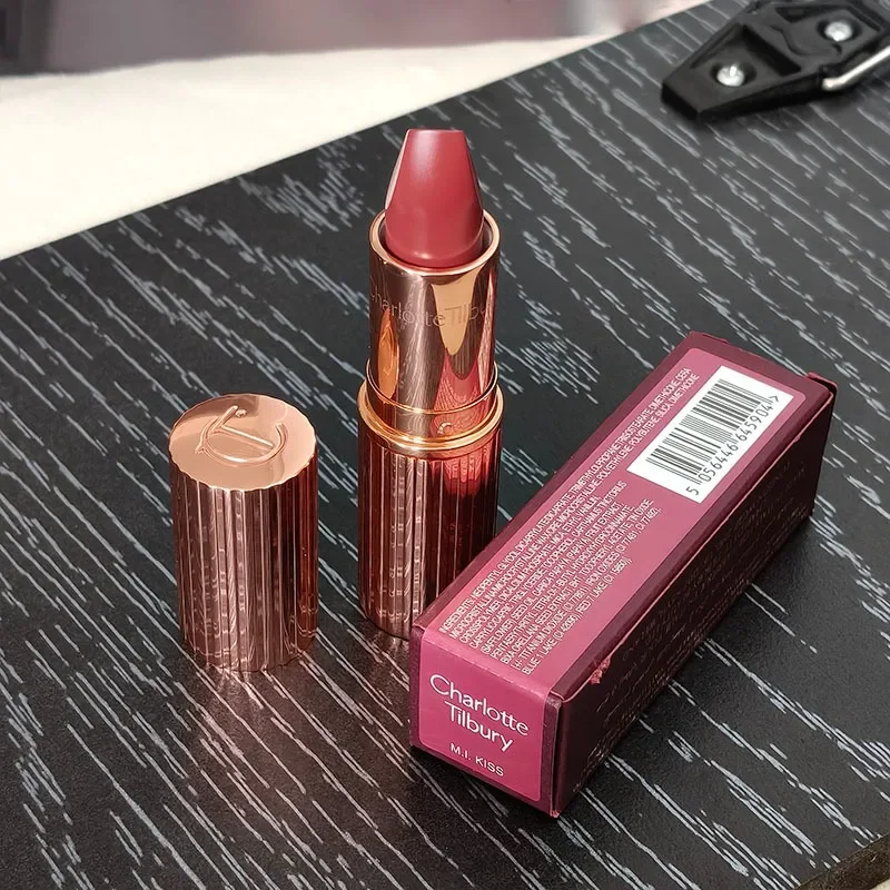 Fashion Charlotte Latest Style 4 Colors Pink Diamond Gold Tube Lipstick & Love Heart Two Color Powder Blusher Tilbury Makeup