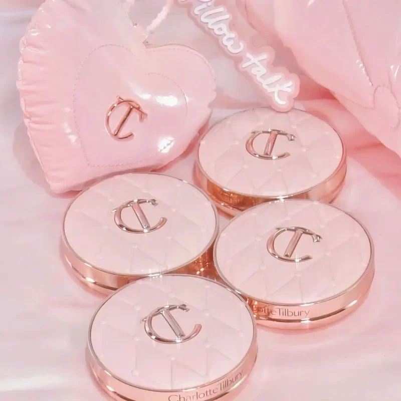 Fashion Charlotte Latest Style 4 Colors Pink Diamond Gold Tube Lipstick & Love Heart Two Color Powder Blusher Tilbury Makeup