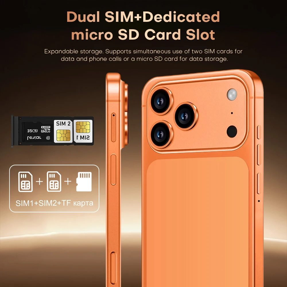HOT  i17 Pro max  High Quality original intelligent 4G 5G dual card dual standby system