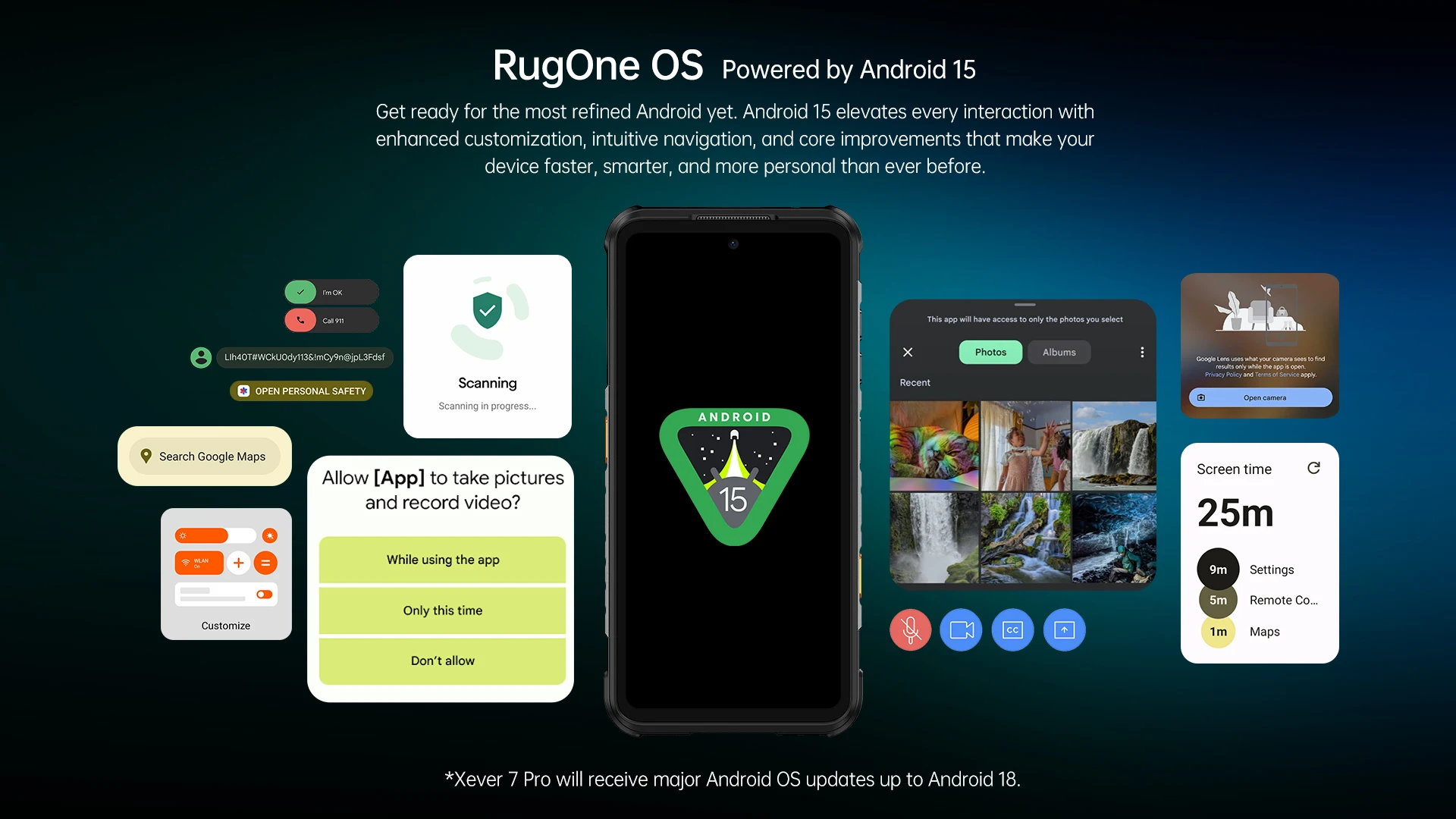 Ulefone RugOne Xever 7 Pro 5G Rugged Phone Thermal Imaging Android 15 Smartphone 512GB ROM 12GB RAM 120Hz AMOLED NFC 5500mAh Ulefone RugOne Xever 7 Pro 5G Rugged Phone Thermal Imaging Android 15 Smartphone 512GB ROM 12GB RAM 120Hz AMOLED NFC 5500mAh