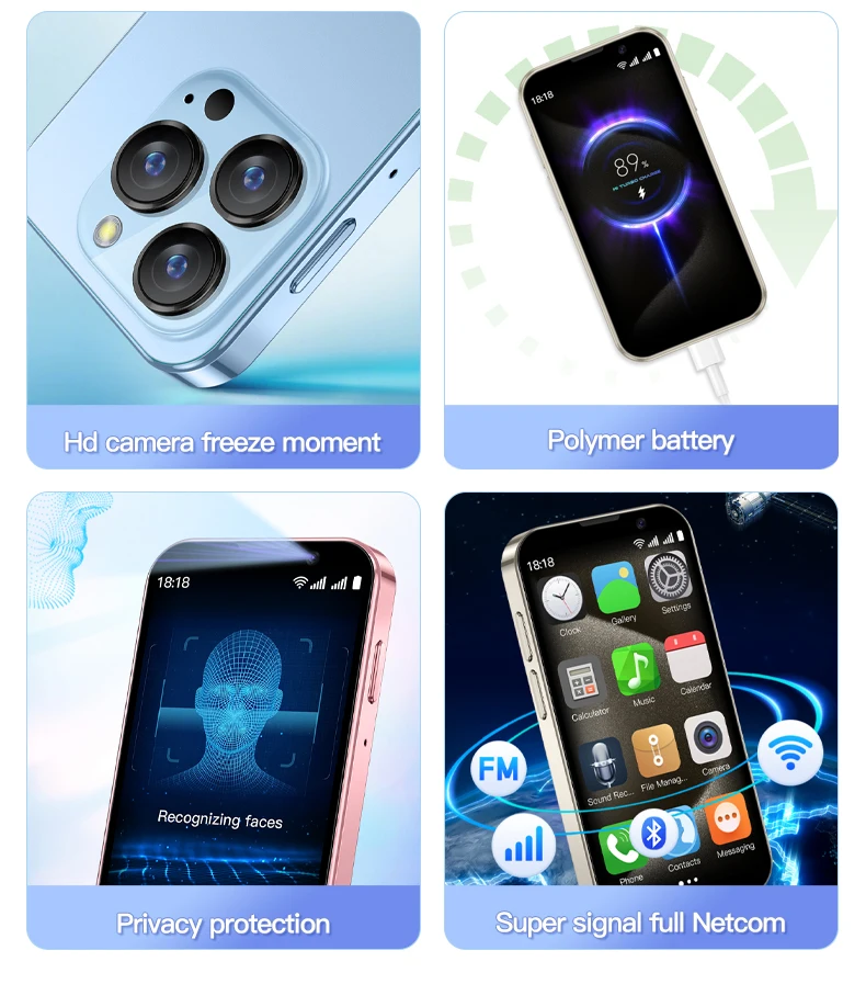 SOYES XS18 Pro Mini Smart Phone Android 8.1 Face ID 2GB RAM 16GB ROM Facial Recognition 3.0