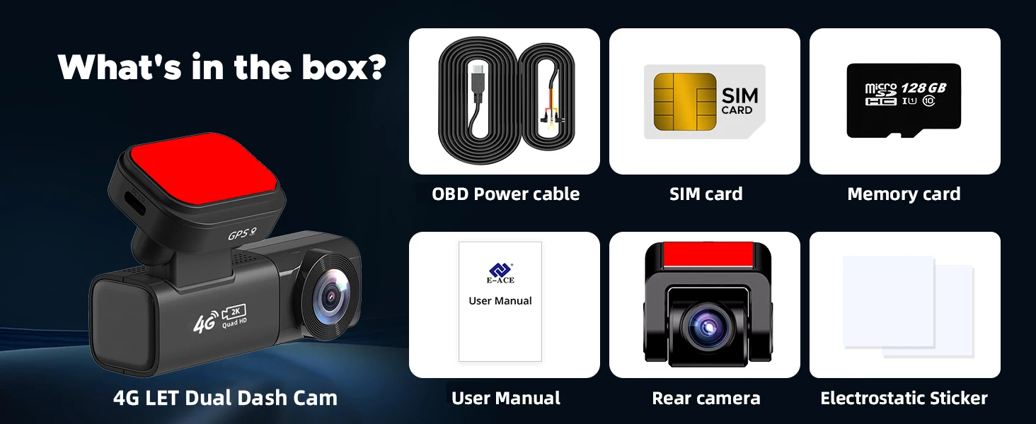 Acceo 4G LTE Car Dashcam with GPS Tracking Acceo 4G LTE Car Dashcam with GPS Tracking
