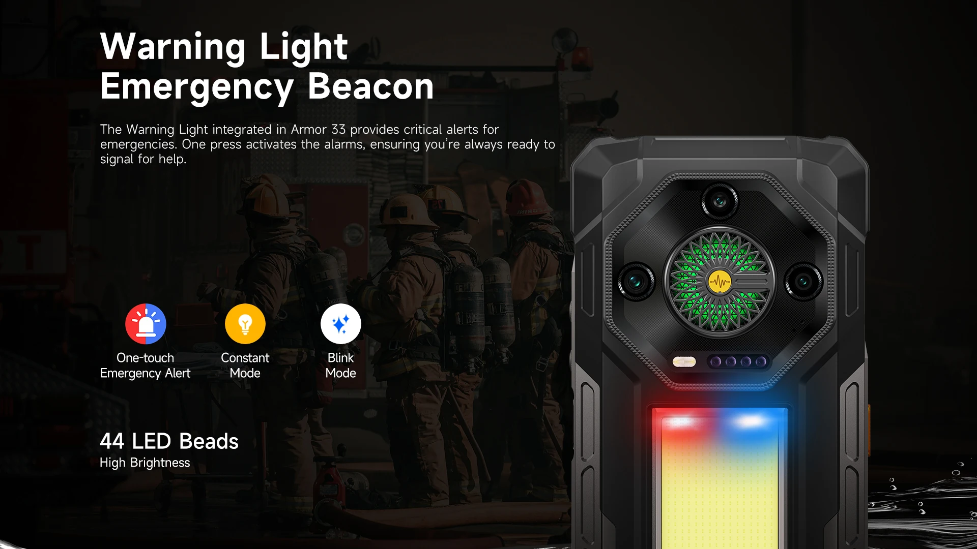 Ulefone Armor 33 4G Rugged Phone 25500 mAh 120Hz 6.59' Up to 24GB RAM 512GB ROM NFC Android 15 Smartphone Global Version