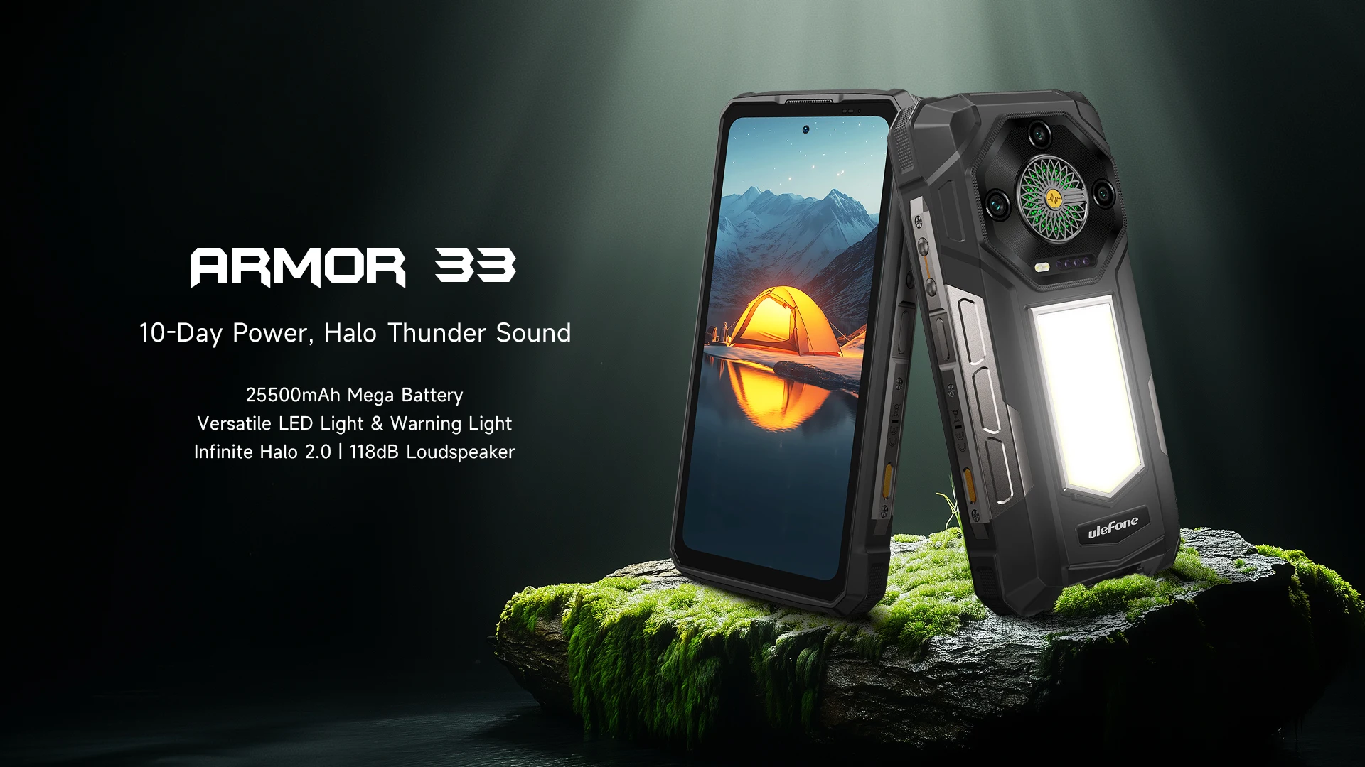 Ulefone Armor 33 4G Rugged Phone 25500 mAh 120Hz 6.59' Up to 24GB RAM 512GB ROM NFC Android 15 Smartphone Global Version