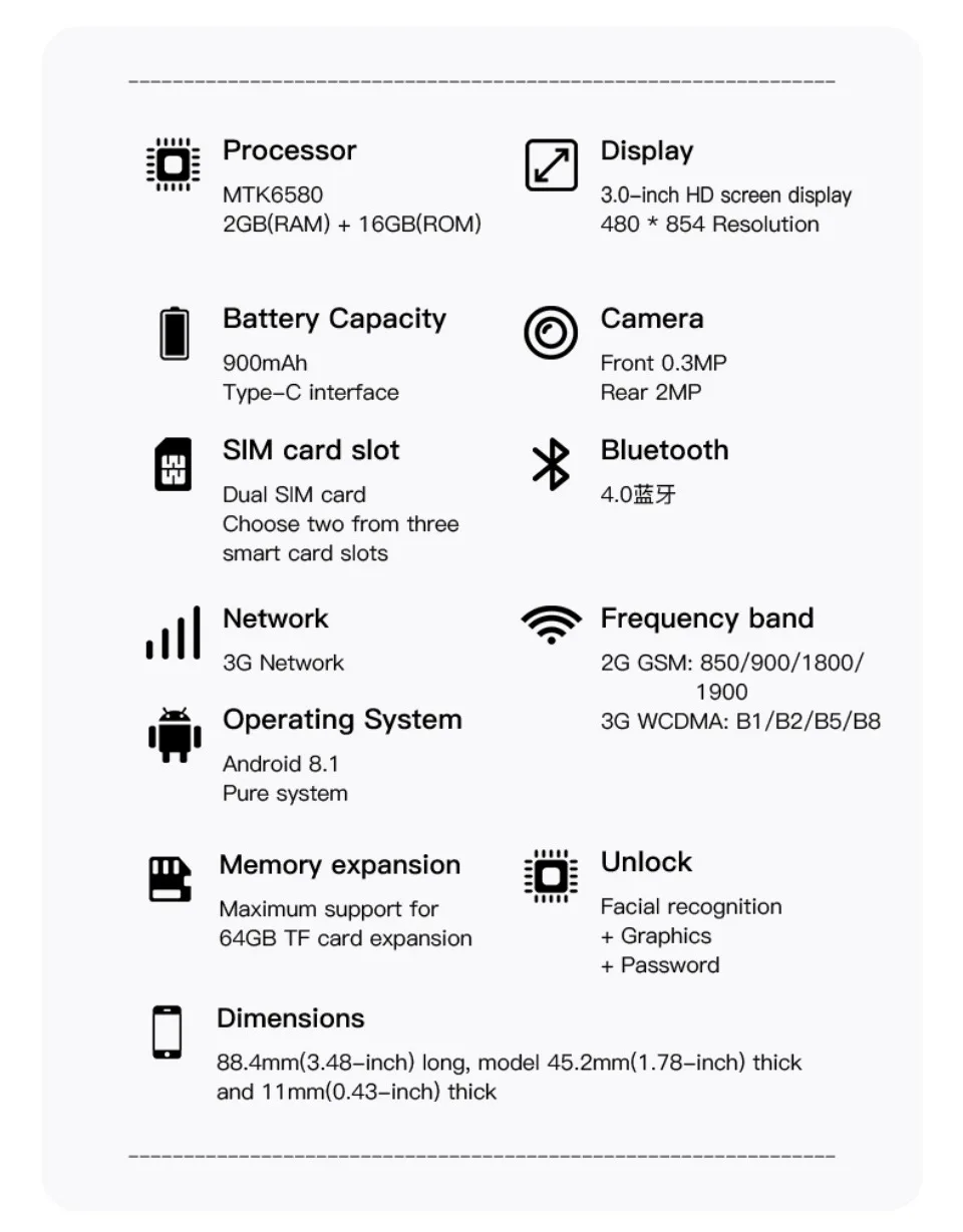 SOYES A17 Mini Android8.1 Smart Phone 3.0 Inches 2GB RAM 16GB ROM Dual SIM Standby Play Store 3G Little Phone SOYES A17 Mini Android8.1 Smart Phone 3.0 Inches 2GB RAM 16GB ROM Dual SIM Standby Play Store 3G Little Phone