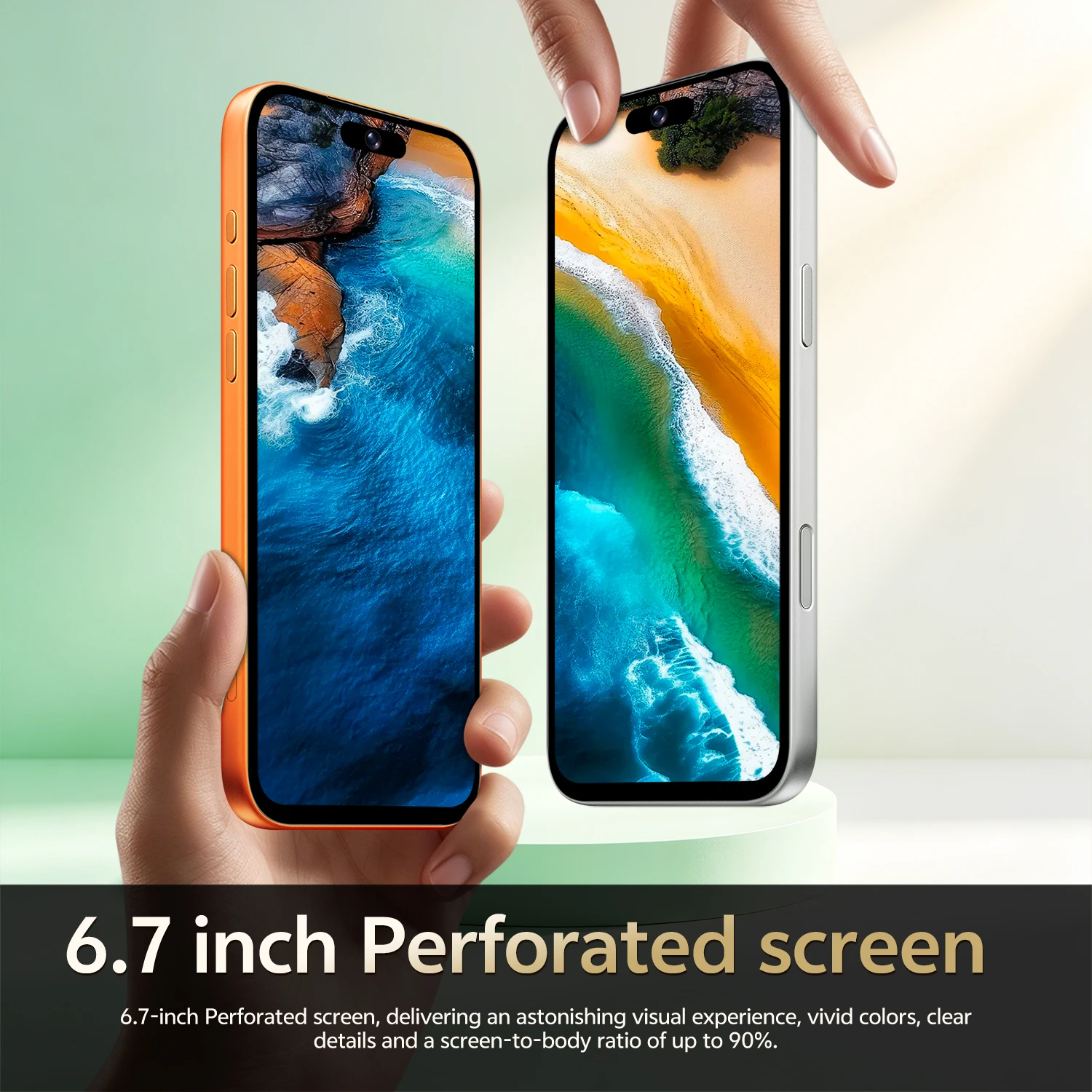 IVMI Global Vision 17Pro Max Android12.0 Smartphone 4GB RAM 32GB ROM 8+16MP Fingerprint Face ID 4G Network Mobile Phones