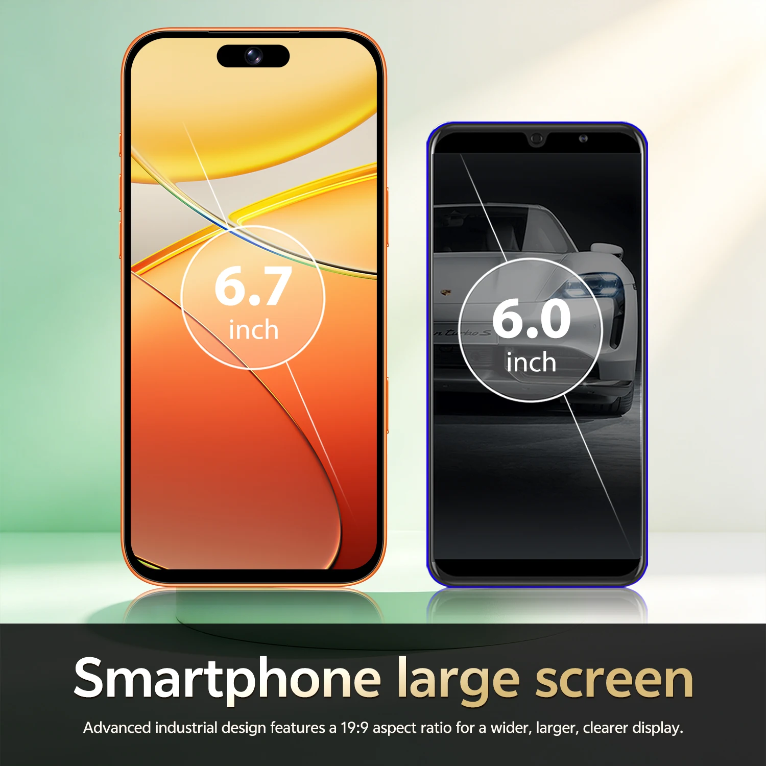 IVMI Global Vision 17Pro Max Android12.0 Smartphone 4GB RAM 32GB ROM 8+16MP Fingerprint Face ID 4G Network Mobile Phones