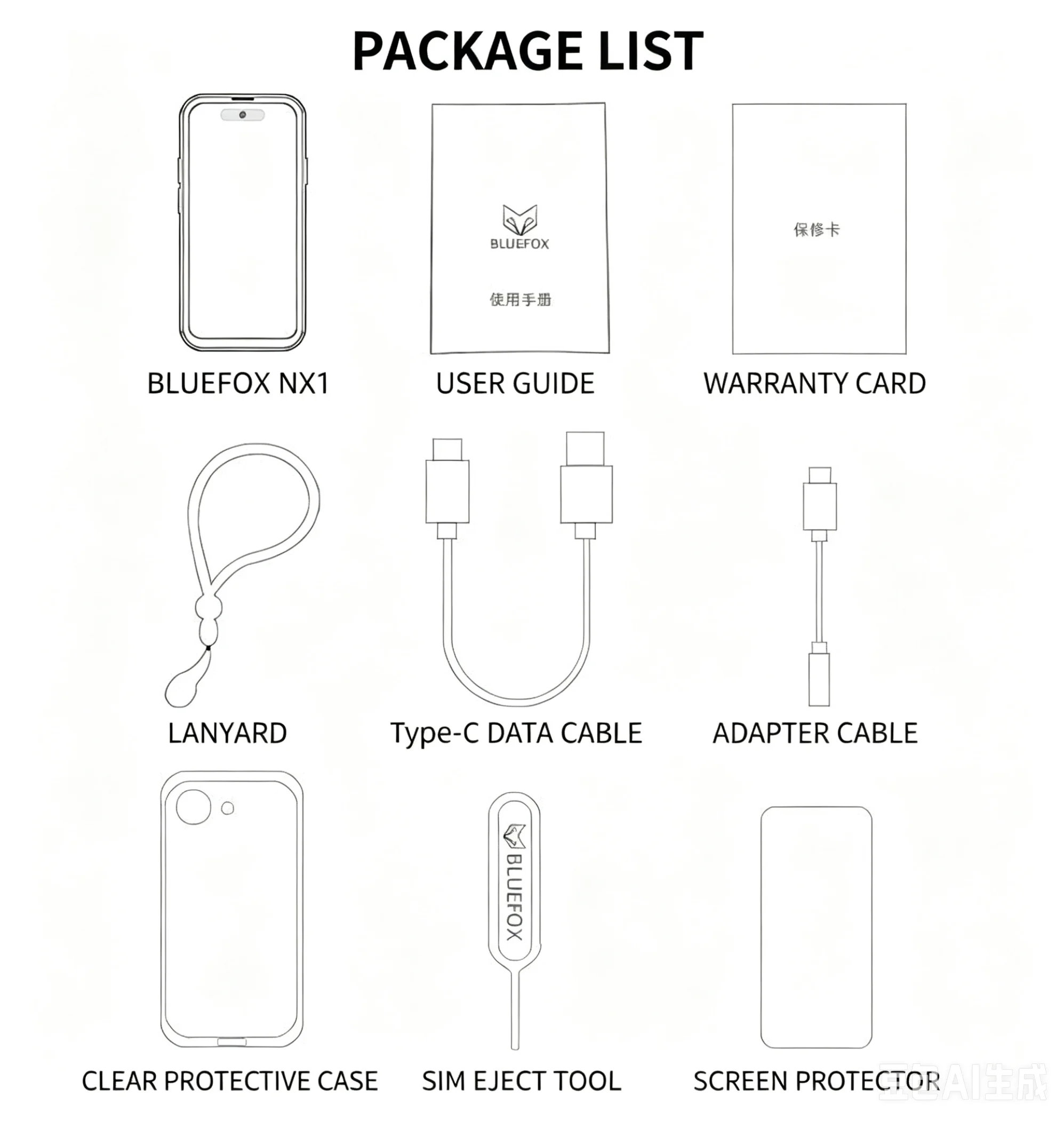 Bluefox NX1  Mini Smartphone Android 15  4.0