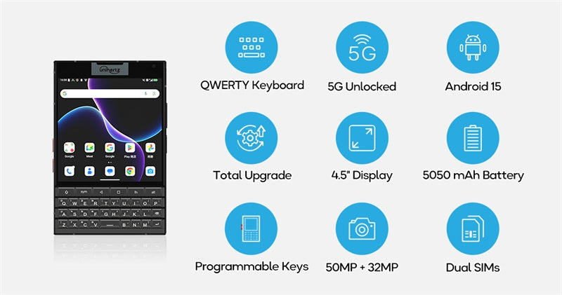 Unihertz Titan 2, New QWERTY Physical Keyboard Smartphone Shipping Fast Global Version Android 15 5G