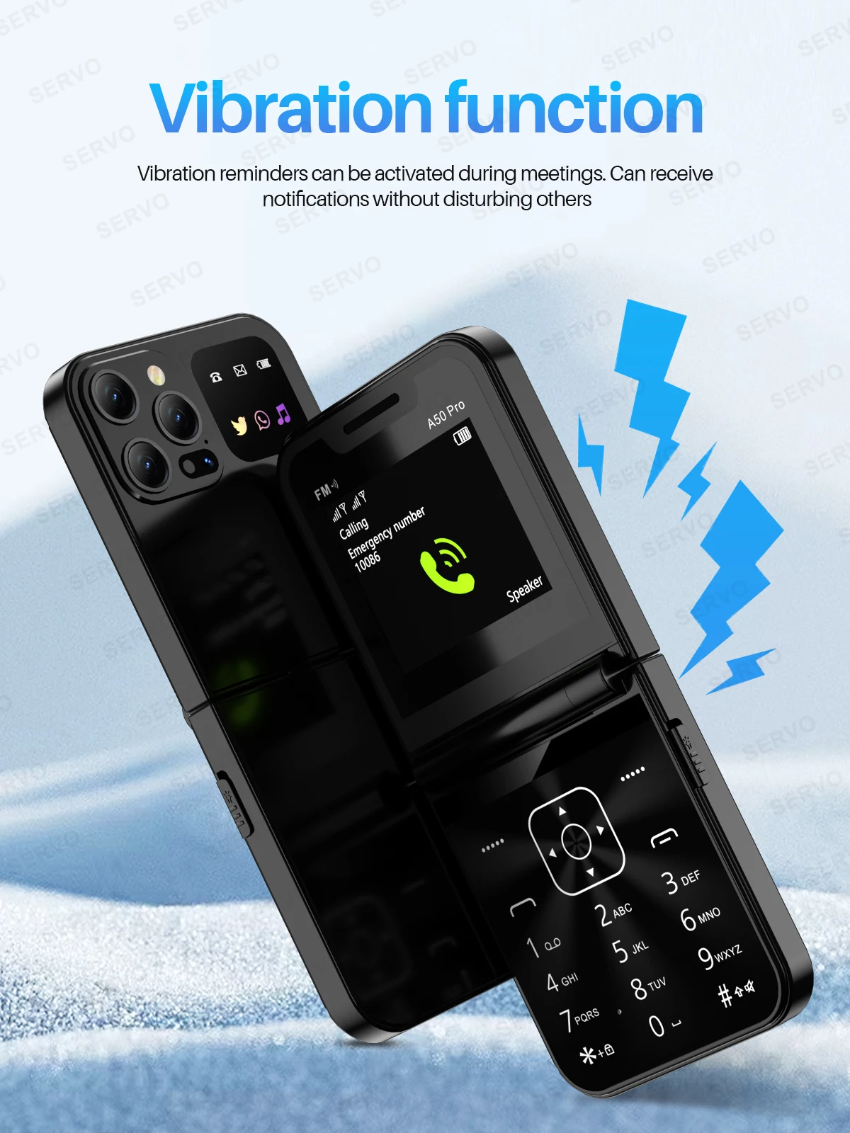 SERVO A50 PRO Flip Mobile Phone 2G GSM 2.4