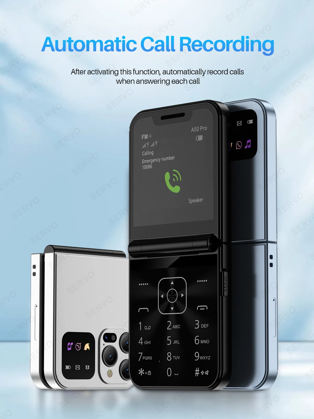 SERVO A50 PRO Flip Mobile Phone 2G GSM 2.4