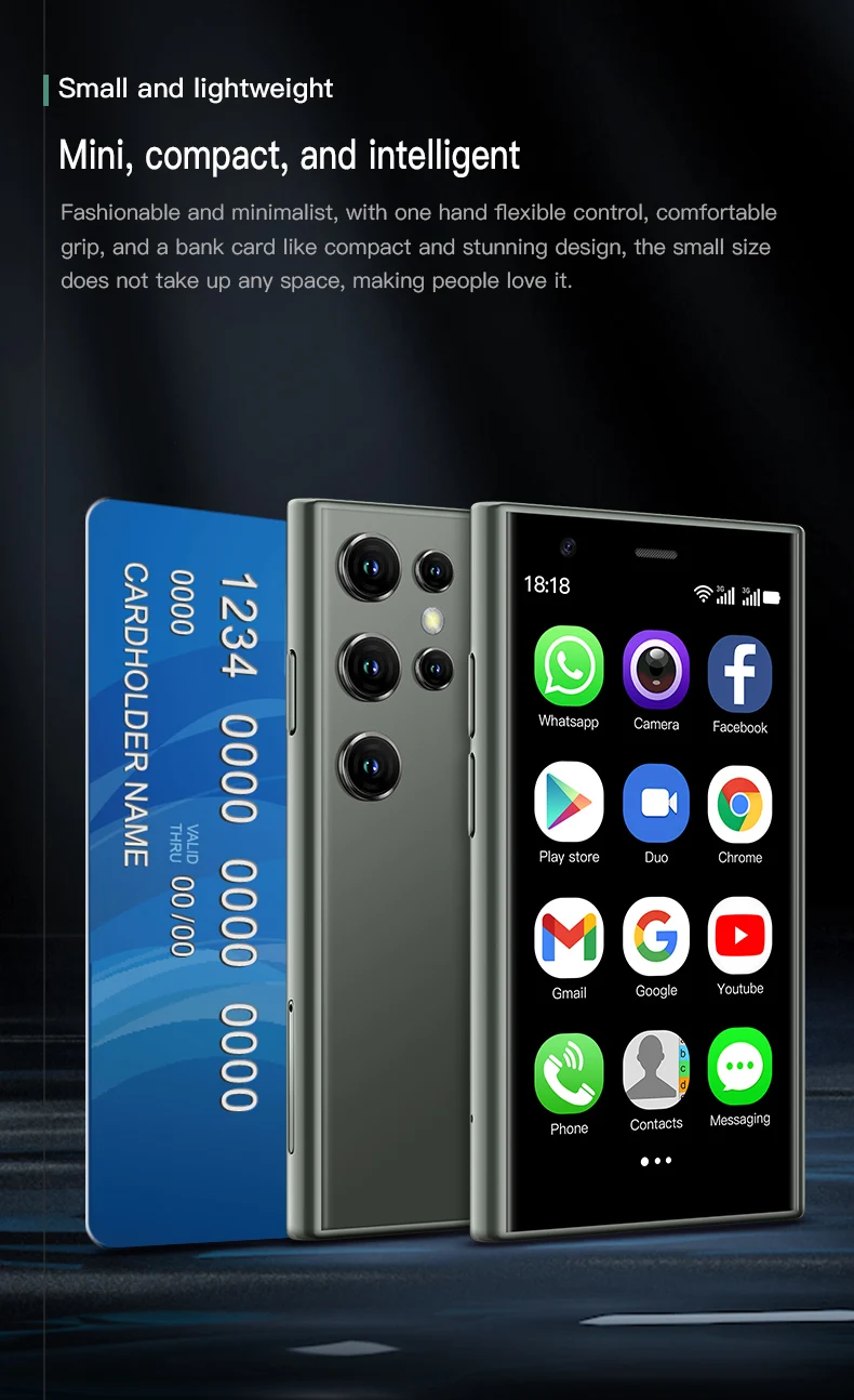 SOYES S23 Pro & Mini 24 Mini Smartphones Android 8.1 Dual SIM 3.0'' HD 1000mAh Battery WIFI Bluetooth 3G Small Mobile Phone