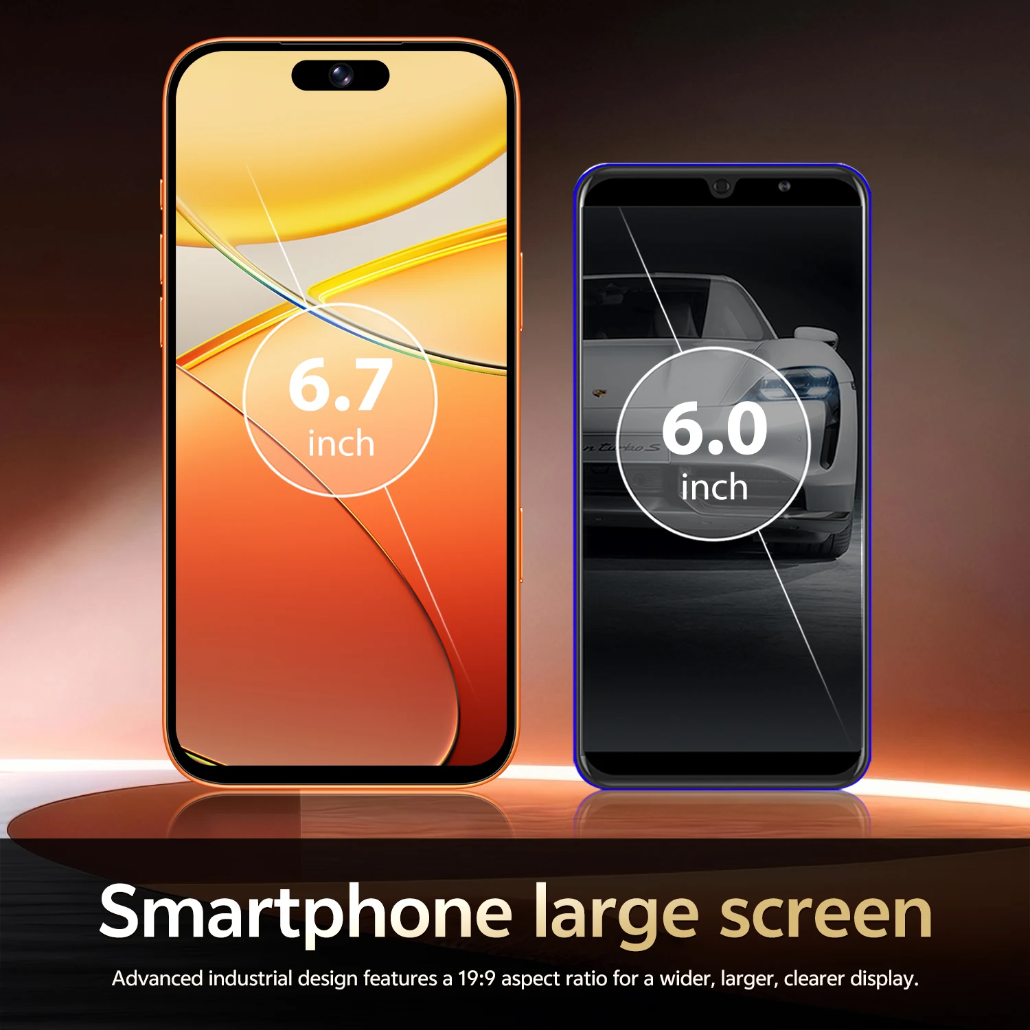 IVMI Global Vision 17Pro Max Smartphone Android 4GB RAM 32GB ROM 8+16MP Face ID 4G Network Google Play Store Mobile Phones