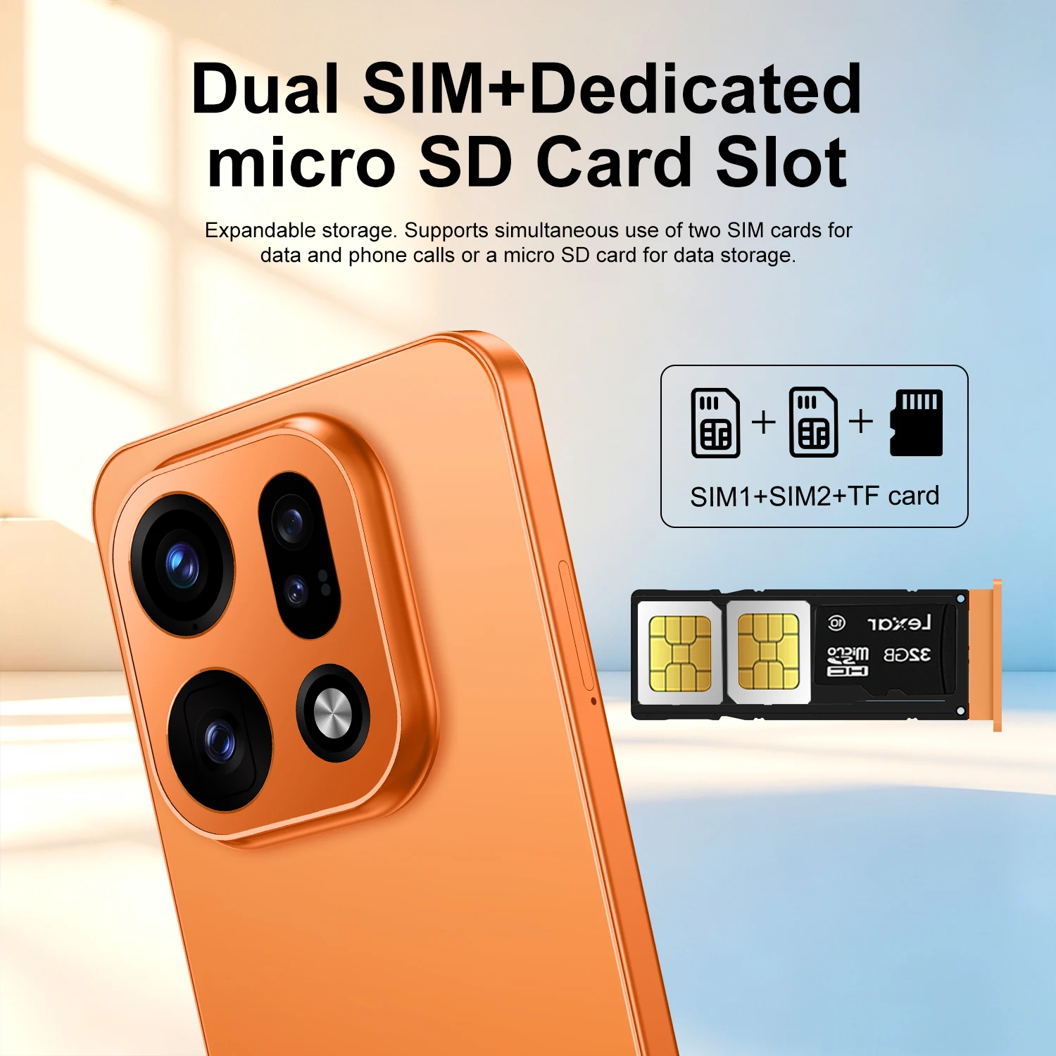 IVMI Global Vision X9 Pro Smartphone 6.56'' 4G Mobile Phone 32GB ROM 16MP Camera Dual SIM Face ID Android Google Play Store