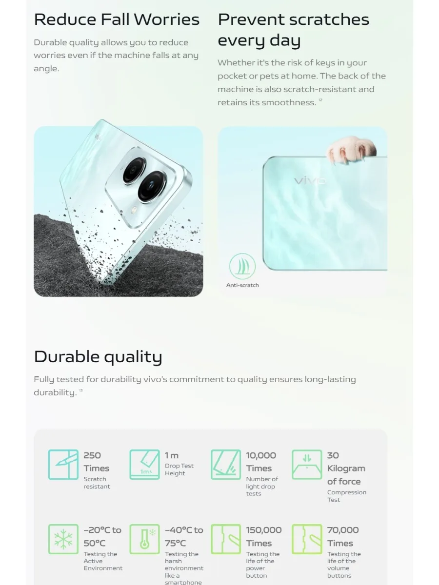 2026 Latest Version Global VIVO Y18 Android 14 Phone Octa-Core Processor 50MP HD Main Camera Night Portrait Shooting Anti-Finger