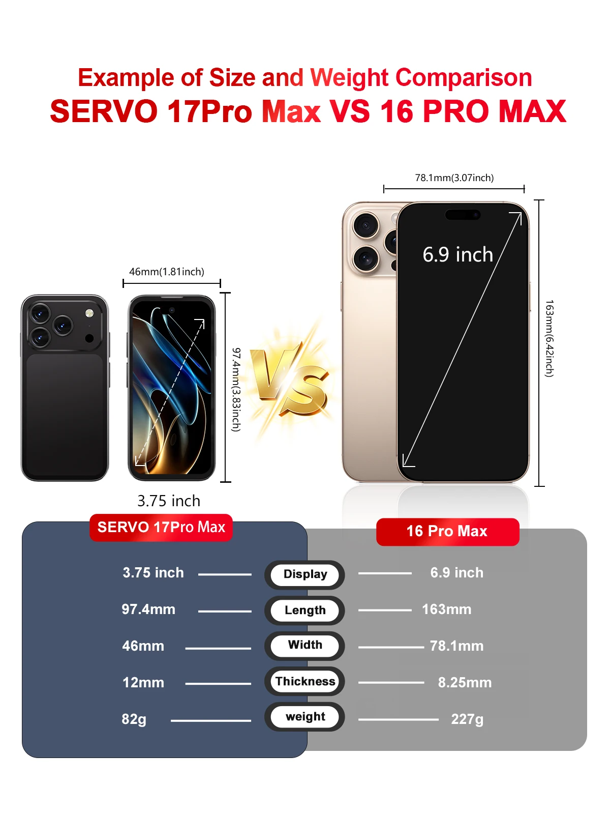 SERVO 17 PRO MAX mini Smartphone 3.75
