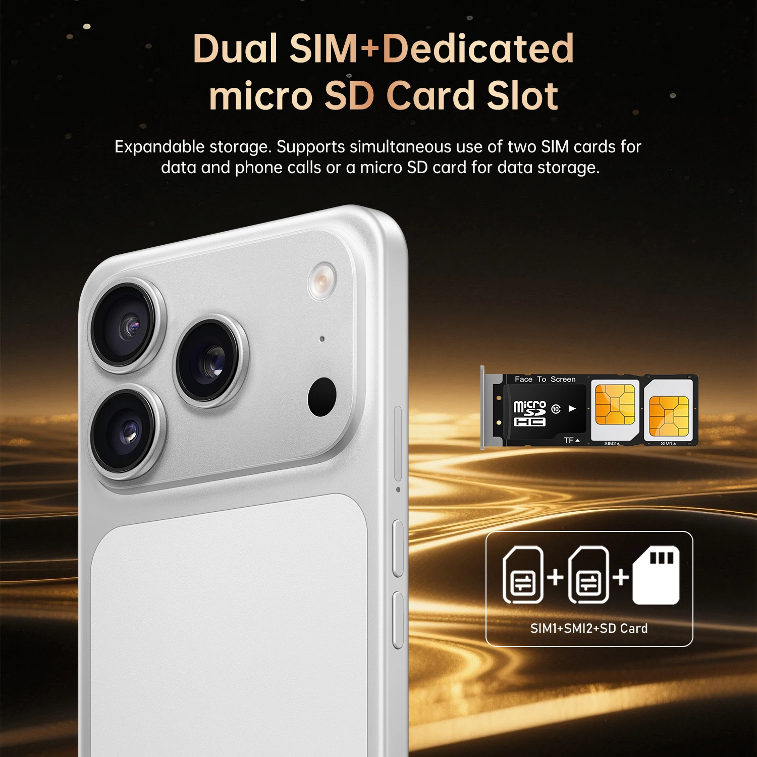 IVMI Global 17 Pro Max 3GB+16GB Smartphone 6.7-inch 5 MP+13 Megapixel Camera Bluetooth Wi-Fi Google-supported Mobile Phone