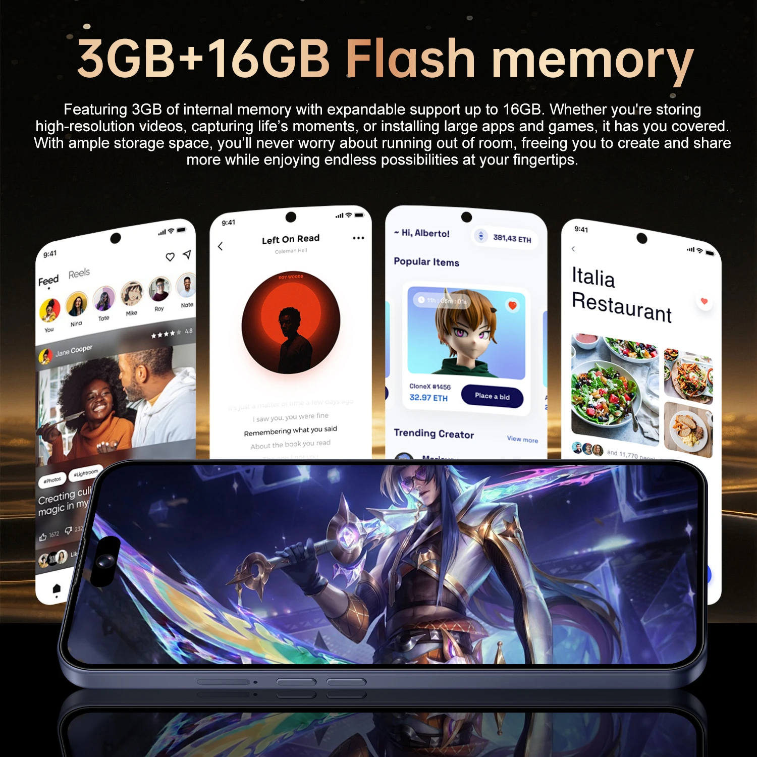 IVMI Global 17 Pro Max 3GB+16GB Smartphone 6.7-inch 5 MP+13 Megapixel Camera Bluetooth Wi-Fi Google-supported Mobile Phone
