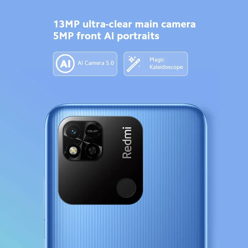 4G Smartphone Original Xiaomi Redmi 10A 5000mAh Smartphone 6.53' HD Display Helio G25 Octa Core 13MP Fingerprint Global Rom