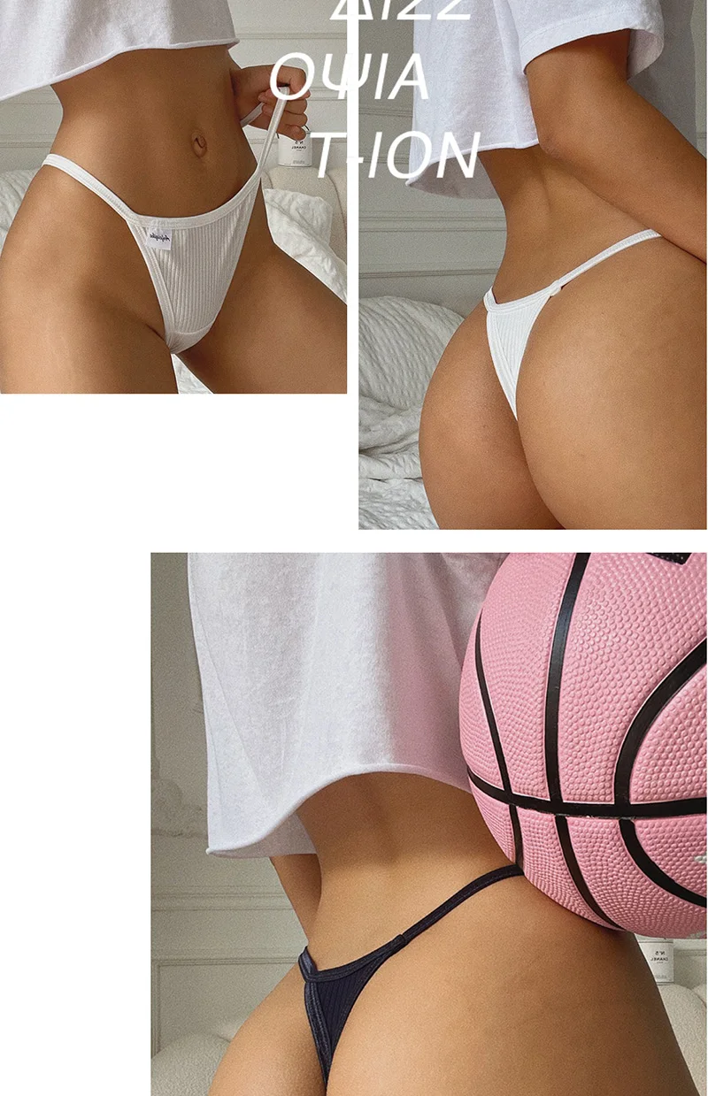 Sports Cotton  Sexy Women's Panties Simple Thongs Lingerie Briefs Female Underwear G-Strings Hot T-Back Breathable Underpants