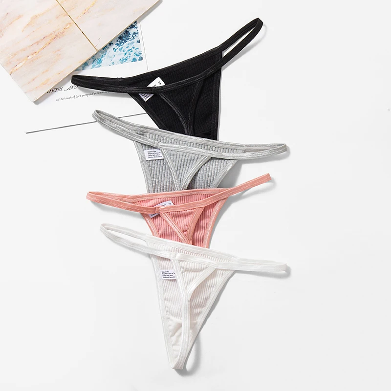 Sports Cotton  Sexy Women's Panties Simple Thongs Lingerie Briefs Female Underwear G-Strings Hot T-Back Breathable Underpants