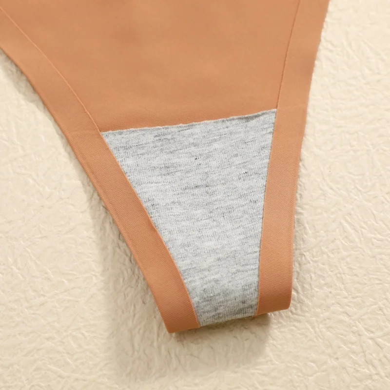 6PCS Seamless Thong Women Invisible Thin Strap Low Waist High Stretch Flexibility Panties Sexy Underwear Ladies Briefs T-back