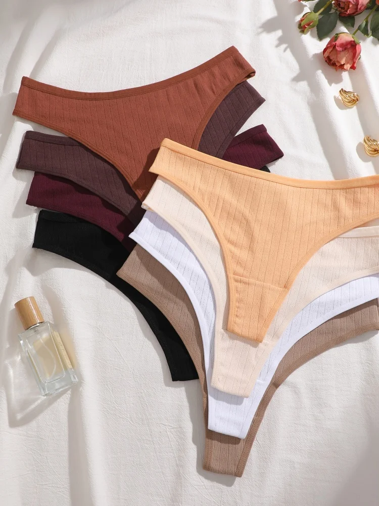 6PCS/SET High Quality Women's Panties Comfort Seamless Underwear Sports G-String Girls Thongs Sexy Underpants Intimate Lingerie