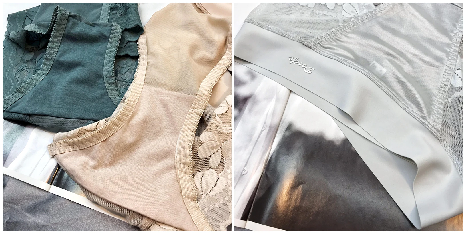 New Women Lace Flowers Panties Sexy Hollow Temptation Silk Breathable Underwear Tummy Mid Waist Butt Lift Briefs Intimate Panty