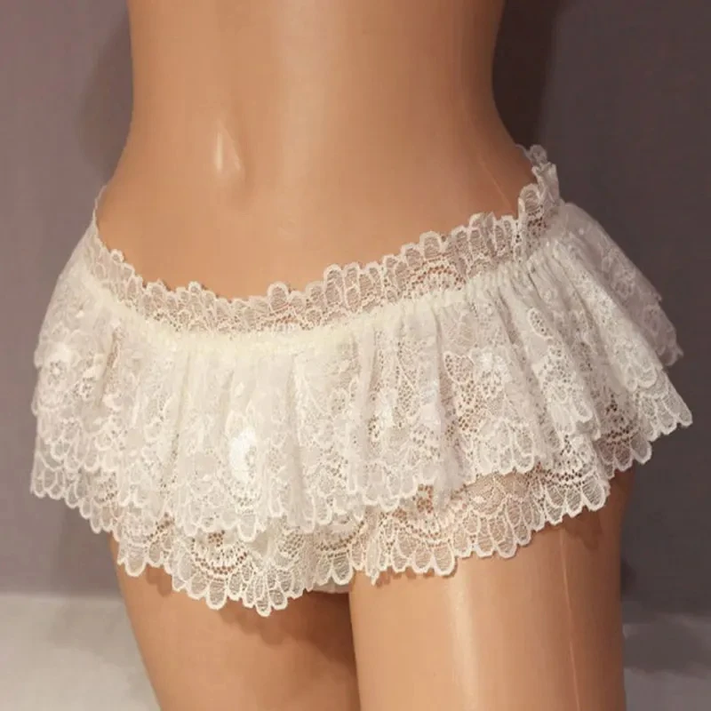 Womens Sexy Cosplay Vintage Pleated Skirt Ultra Short Skirt Cute Nightwear Lace Thongs Panties Lingerie Briefs Mini Skirt