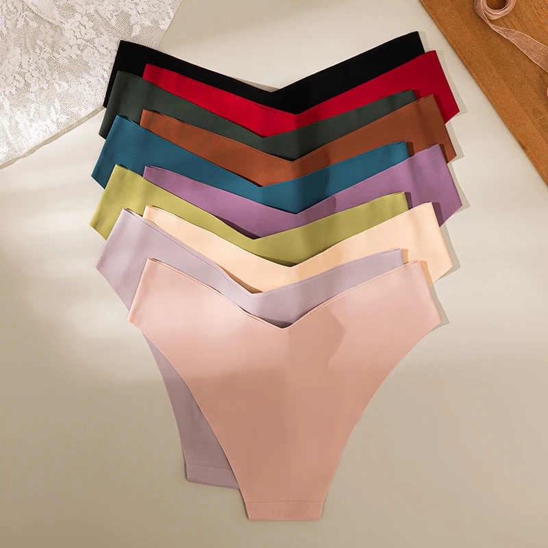 TrowBridge 10PCS/Set Women's Panties Seamless Fashion V-Cut Underwear Sexy Lingerie Comfort Sport Briefs Breathable Female Panty