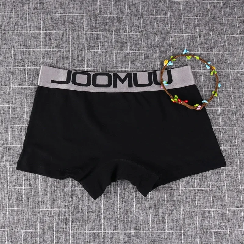 3PCS Popular Solid Women's Cotton Panties Boxer Underwear Ladies Breathable Letter Belt Briefs  Sports Female Knickers Boyshorts