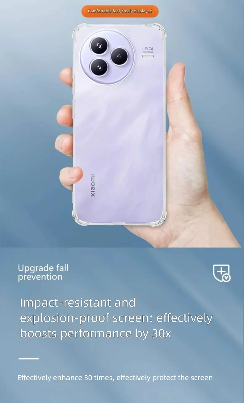 Luxury Soft Phone Case for Xiaomi Civi 5 4 Pro 3 2 1S Civi5Pro 14 Civi3 Airbag Shockproof Silicone Back Covers Thin Clear Fundas