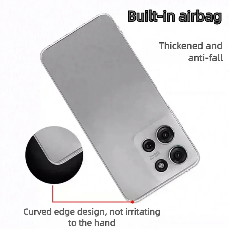 For Motorola Edge 60 60s 60Fusion Edge60 Neo 5G Basic Clear TPU Phone Case Coque Simple Original Soft Silicone Back Cover Fundas