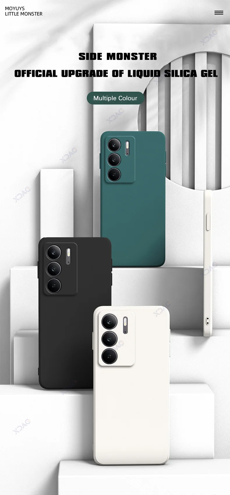 Original Square Liquid Silicone Phone Cases for Realme 14X Realme14X RMX5020 360 Cover Soft Protective Anti-drop Shockproof Bags